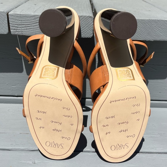 Franco Sarto Ollieglad Camel Strappy Heel Size 8 - Picture 6 of 10